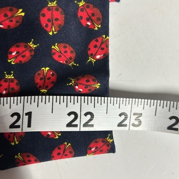 Talbots Heritage Fit Navy Blue Ladybug Print Cropped Pants -Size 4p - Picture 9 of 9